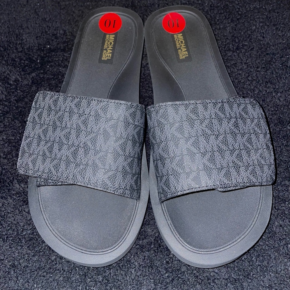 Michael Kors Black Slide Sandals